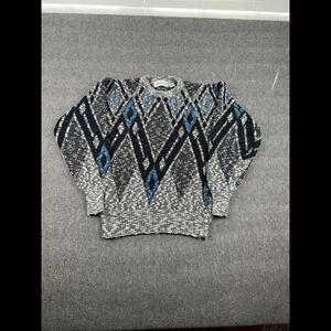 Michael‎ Gerald Multi Circle Neck Design Sweater Sz Large